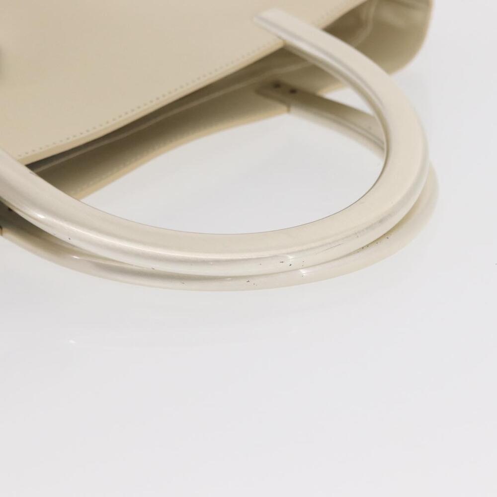 PRADA Hand Bag Leather White Auth 156869 - Picture 7 of 16